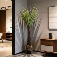 Palmiers artificiels de Pandanus de 205 cm, aspect naturel, qualité supérieure, pour la décoration de la maison, du jardin et des salles d'exposition, plantes en pot de Pandanus artificielles.