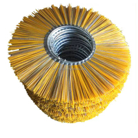 Brosse à neige industrielle robuste pour balayeuse de rue, type anneau, en poly/acier/mélange, brosse à neige en disque