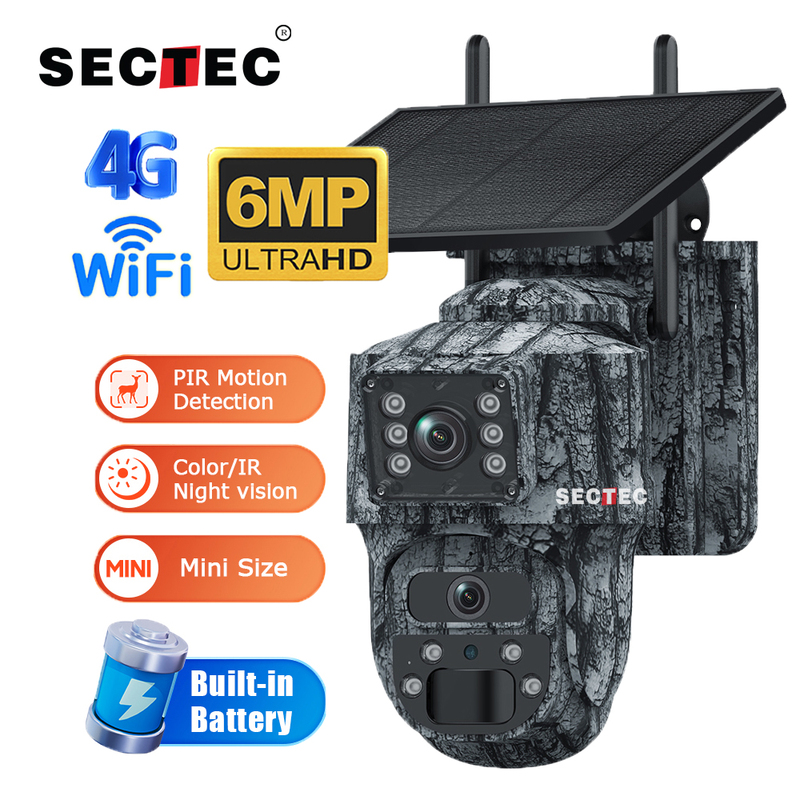 5MP Camouflage 4X Zoom Solar 4G