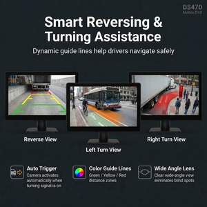 Enregistreur vidéo <span class=keywords><strong>mobile</strong></span> 4CH 360° sans angle mort avec caméra latérale/arrière, GPS 4G, double carte SD, vision nocturne, garantie 1 an, télécommande - Product Image 5