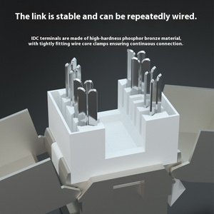 מסוננת cat6 שקע שקע אבן מקשים toolless rj45 8p8c ftp/cat5e/cat7 מחברים ethernet - Product Image 4