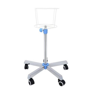 Stainless Steel Sharps Container Rack Adjustable Height With Wheels For Medical Use - Product Image 2
