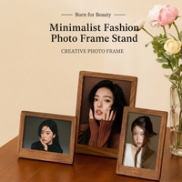 Cadre photo minimaliste en bois de noyer massif, fait main, écologique, moderne, à grain naturel, pour la décoration de la maison ou du bureau