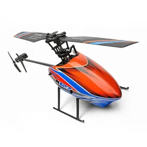 WLtoys XKS Eagle K127 helikopter RC 4CH, pesawat kendali jarak jauh dengan pisau tunggal Gyro 6-axis, pesawat helikopter RC RTF