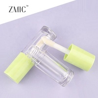 6ml Lipgloss-Tuben, leere Flüssiglippenstift-Behälter, transparente Lippenölflaschen, individuelle Flüssig-Rouge-Verpackung mit großem Pinsel, Großhandel