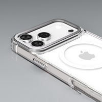 Coque magnétique transparente de luxe pour iPhone 17 Air 16E 15 14 Pro Max Plus TPU pare-chocs antichoc couverture rigide avec caméra en métal