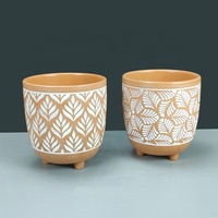 Mini Pots en argile à bonsaï imprimé de feuilles modernes, 13 pièces, petits Pots succulents