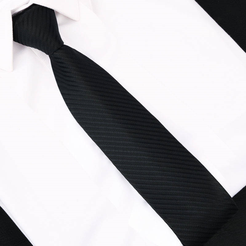 Black tie mens formal wear business professional Korean mens suit lazy zipper tie