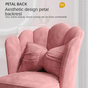 Ensemble de chaises d'appoint modernes et confortables pour commode, pieds en métal, fauteuils luxueux en velours <span class=keywords><strong>rose</strong></span> beige - Product Image 3