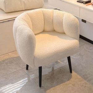 Vendita calda di lusso moderno soggiorno sedia accento vanità sedia con la schiena e la gamba in metallo per soggiorno trucco casa vanità studio - Product Image 5