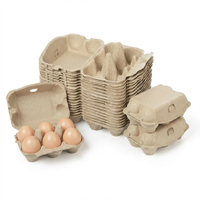 Boîte à œufs de haute qualité, 6 compartiments, en pulpe écologique, personnalisable pour les acheteurs en gros