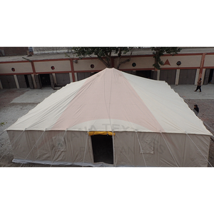 Tente en toile à poteau central avec évacuation des fumées, 4 portes, 4 fenêtres et tissu triple couche haute résistance - Product Image 5