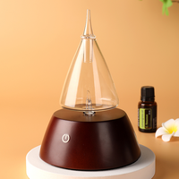 Chambre automatique parfum d'aromathérapie brume d'air froid parfum d'huile essentielle nébuliseur de verre en bois diffuseur de désamorçage
