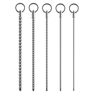 Sonda Uretrale in Acciaio Inossidabile Lucidato Multimisura, Dilatatore con Perline Compatibile con Accessori Intimi Maschili per Elettrostimolazione - Product Image 6