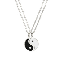 Mwsc — collier pendentif Tai Chi minimaliste, colliers assortis, en trois grammes, pour couple et amis