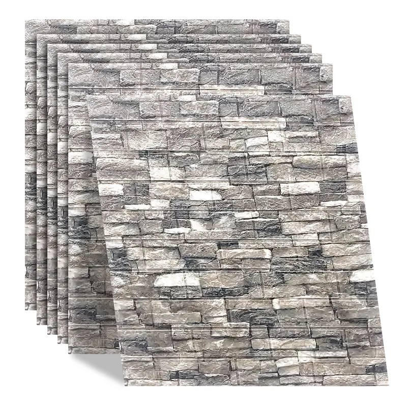 Home Decoration Schlafzimmer Selbst klebender PE-Schaum 3D-Wand Brick Wallpaper Schaumstoff platte
