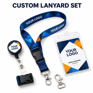 Cordon personnalisé avec porte-badge rétractable et porte-badge d'identification pour bureau, exposition, événement scolaire, pack cadeau promotionnel - Product Image 2