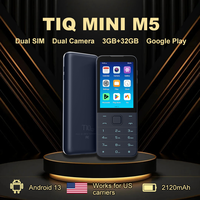 Teléfono Móvil TIQ MINI M5 Versión Estadounidense, Smartphone con Teclado 4G, 3+32GB, Android 13, Doble SIM, Pantalla Táctil, Cámara Trasera de 5MP, Google Play