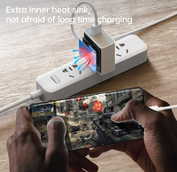Chargeur rapide USB Type-C 120W US avec QC3.0 et PD 6A, câble de 1 m en matériau GaN pour téléphones mobiles