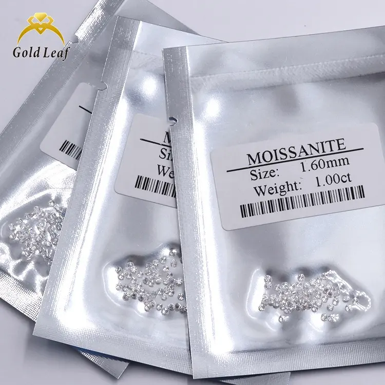Goldleaf taşlar moissanite melee küçük boy 0.8-3mm serbest moissanit taş serbest moissanit taş