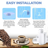 Filtre à eau à café adapté au remplacement du filtre à eau de Machine à café série Siemens EQ pour filtre à eau BRITA Intenza Bosch