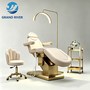 Muebles de Salón Modernos Personalizados, Cama de Masaje Dorada de Lujo, Mesa de Masaje Eléctrica, Silla Facial de Belleza, Cama de Spa para Estética - Product Image 2
