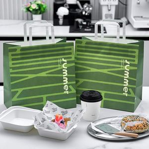 Bolsas de Papel Kraft Personalizadas para Panadería y Aperitivos, Ecológicas, Reciclables, Biodegradables, Desechables, con Impresión de Logotipo - Product Image 1