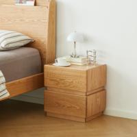 Meubles de chambre à coucher de style nordique, table de chevet en chêne massif, table de chevet empilable, adaptée aux chambres à coucher, hôtels, appartements