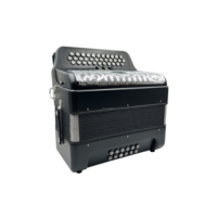 Accordéon diatonique SEASOUND 34 boutons, 12 basses, 3 registres, corps noir mat, grille argentée, boutons argentés, Acordeon JB3412C