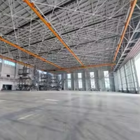Bâtiment en structure d'acier préfabriqué avec panneaux anti-corrosion certifié CE/ISO9001 pour petit hangar d'avion personnel