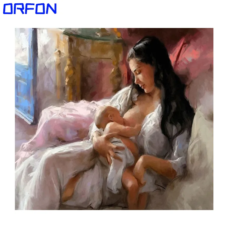 Orfon LY62 DIY Paint By Numbers Impressionists Abstract Landscape modern portrait wholesale oil painting On Canvas No Frame