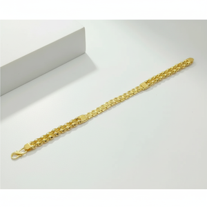 Bracelet personnalisé en or 22 carats pour homme, bijoux en or 916, bracelet chaîne en or véritable, bracelets en or en gros, fabricant de bijoux en or - Product Image 2