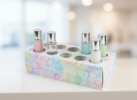 Supports d'affichage pour huiles essentielles en carton recyclable personnalisés, organisateur de cosmétiques et de parfums, porte-flacons d'huile, double couche, aromathérapie