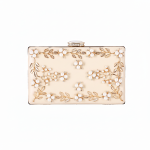 กระเป๋าคลัทช์งานเลี้ยงแฟชั่นหรูหรา ประดับเลื่อมป๊อปคอร์น กระเป๋าถือโลหะ คลาสสิก ลำลอง ประดับคริสตัล พร้อมจี้ตาปีศาจ - Product Image 1