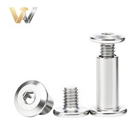 Vis de fixation mâle-femelle M3 M4 M5 M6, rivets métriques, acier inoxydable 304, tête plate chanfreinée, jeu de douilles hexagonales