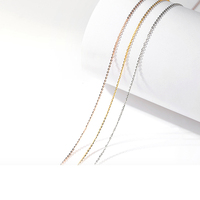 Cadena de Oro Sólido de 18K y 14K, Eslabones de Cable, Oro Amarillo, Rosa y Blanco, Joyería para Mujer