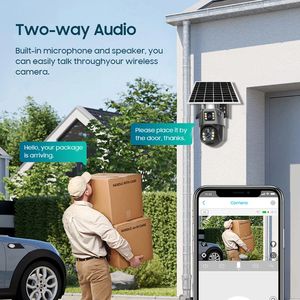 10x Zoom quang học Tự động theo dõi con người GSM báo động 4K ống kính kép 8MP ngoài trời không dây an ninh 4G Mạng năng lượng mặt trời Camera CCTV - Product Image 4