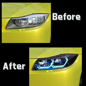 3 Series <strong>E90</strong> Headlight E91 RGB Modified DRL 2005-2012 Start-Up Animation Upgrade Colorful Front Lamp Ikon For BMW - Product Image 3