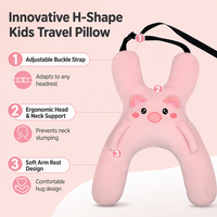 Coussin de siège auto pour enfant style lapin violet mignon, housse de ceinture de sécurité, oreiller auto pour le sommeil et le confort en voyage