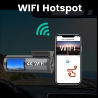 1.47 Inci 4K Mini Kamera Mobil Tersembunyi DVR Perekam Video Dash Cam Kamera Depan dan Belakang dengan Wifi GPS FHD Penglihatan Malam Otomatis
