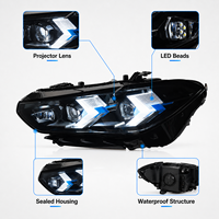 Ensemble de phares LED BK pour BMW X5 2019-2022, style laser, double couleur, projecteur DRL, clignotant séquentiel, plug and play