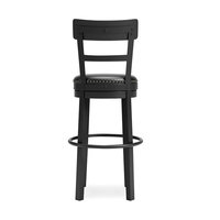 Tabouret de bar moderne en similicuir PU avec dossier en bois, pivotant, réglable en hauteur, avec accoudoirs, idéal pour la maison, les bars et les hôtels