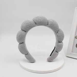Vente en gros, éponge gonflée, bandeau pour cheveux, marque pour femmes, éponge, accessoires pour cheveux, bandeau pour filles adultes - Product Image 3