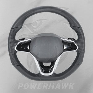 Volante Deportivo de Cuero Personalizado para Volkswagen VW Golf 6 7 8 GTI R <span class=keywords><strong>Line</strong></span> Polo Jetta Passat CC Tiguan GLI GTD GTE - Product Image 5