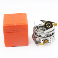 Réchaud à gaz portable mini pour le camping en plein air, en acier inoxydable, pliable, résistant au vent, pour voiture, hôtel, camping-car, garage, voyages, activités de plein air