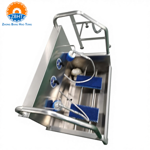 Équipement professionnel de lavage de bottes pour abattoirs, avec lavabo et système de nettoyage <span class=keywords><strong>manuel</strong></span> pour la sanitation des tiges et des semelles - Product Image 6