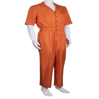 Salopette de travail en coton polyester directement de l'usine vêtements de travail à pression combinaison à manches courtes personnalisée pour hommes avec logo