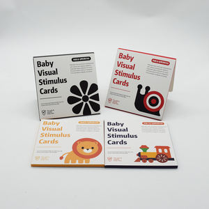 Cartes visuelles noir et blanc pour nouveau-nés 0-12 <span class=keywords><strong>mois</strong></span> Stimulation des couleurs à fort contraste Culture Cartes sensorielles avancées pour bébés - Product Image 5