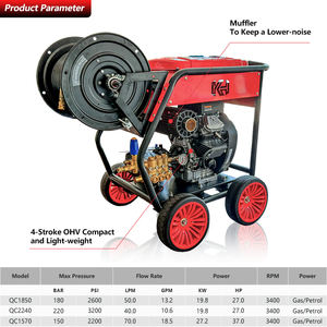 Kuhong Factory, <span class=keywords><strong>prix</strong></span> bas, 2200psi, 2600psi, 3200psi, nettoyeur haute pression pour égouts, buse de nettoyeur <span class=keywords><strong>d</strong></span>'égouts 3/8 - Product Image 3