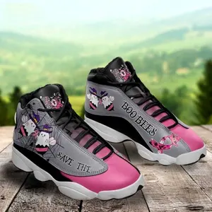Halloween breast cancer awareness Comfortable Pu Basketball Sneakers Casual Sports Running Shoes For Adult Dropshipping Sneakers